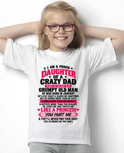 JANUARY - PROUD DAUGHTER OF A CRAZY DAD - FROM DAD - TLEE01 (SKU2610-540-01)