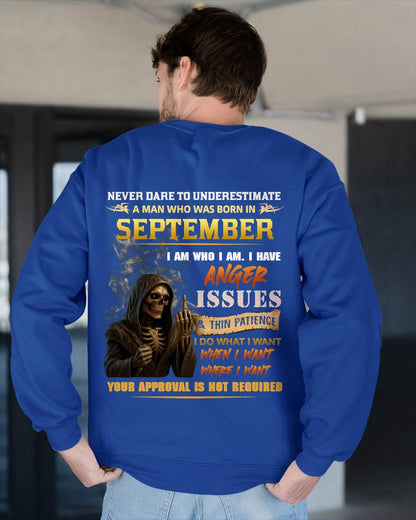 SEPTEMBER - NEVER UNDERESTIMATE A MAN WHO KNOWS WHO HE IS - FOR MAN - TLEE09 (SKU26T-01156-09)
