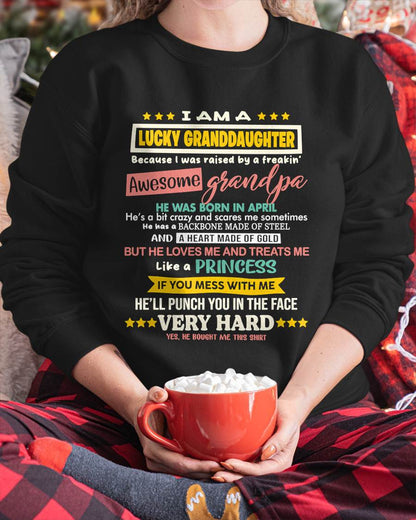 APRIL GRANDPA – BLESSED GRANDDAUGHTER RAISED BY AN AMAZING GRANDPA - FROM GRANDPA - TLEE04 (SKU2603-273-04)