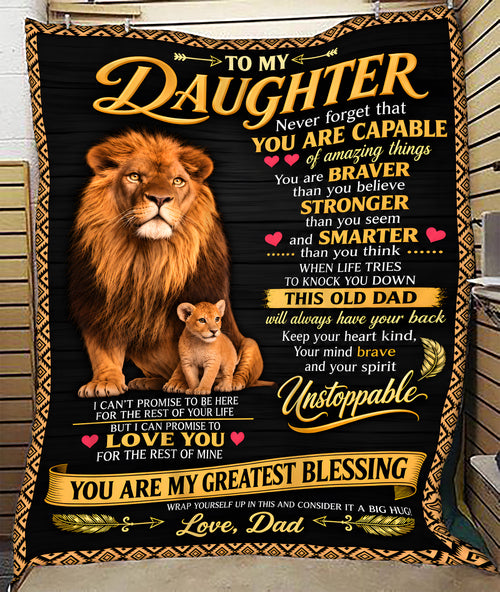 Special Gift For Your Daughter Blanket - From Dad (SKU2610-872)