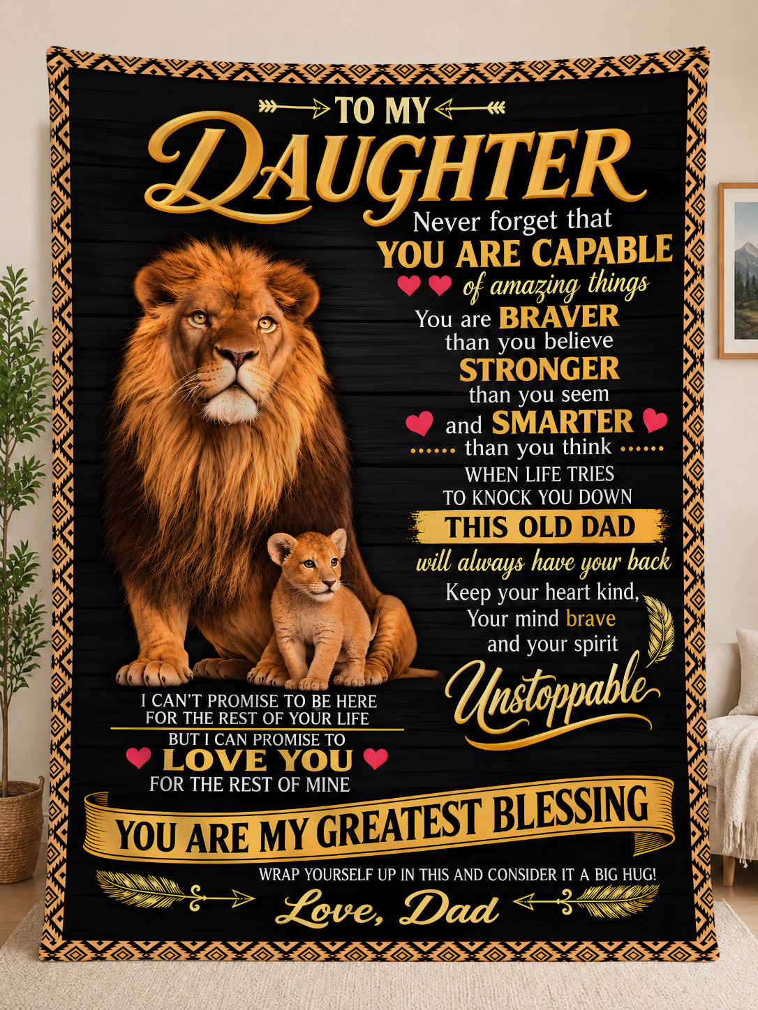 Special Gift For Your Daughter Blanket - From Dad (SKU2610-872)