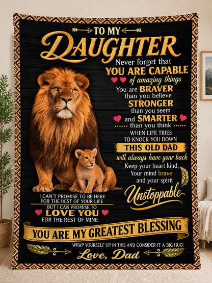 Special Gift For Your Daughter Blanket - From Dad (SKU2610-872)