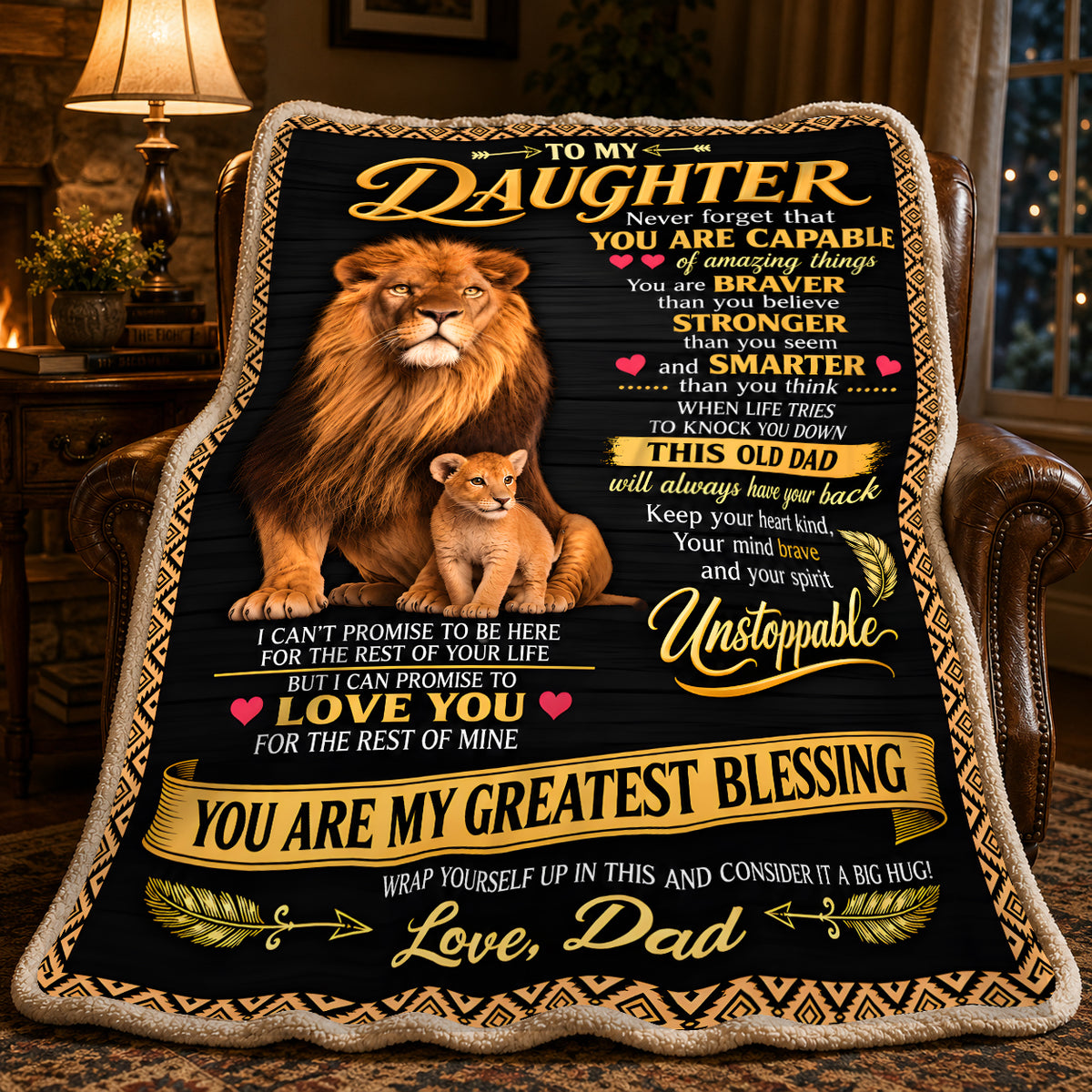 Special Gift For Your Daughter Blanket - From Dad (SKU2610-872)