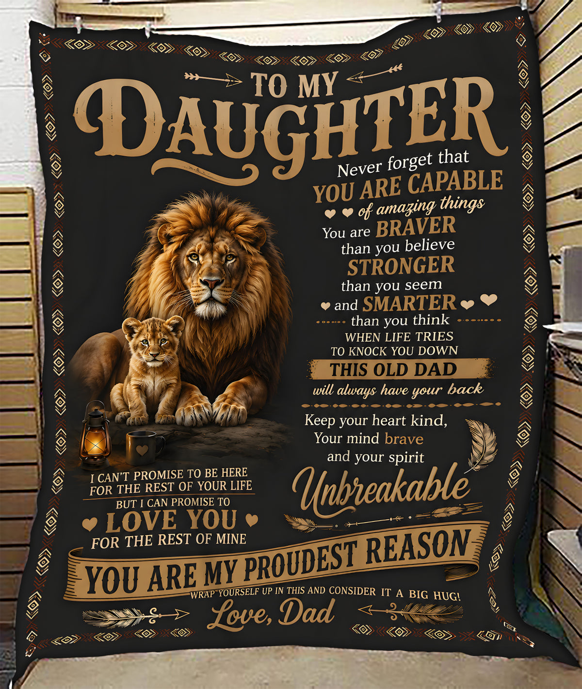 Special Gift For Your Daughter Blanket - From Dad (SKU2608-340)