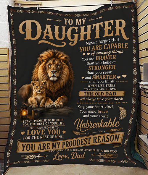 Special Gift For Your Daughter Blanket - From Dad (SKU2608-340)