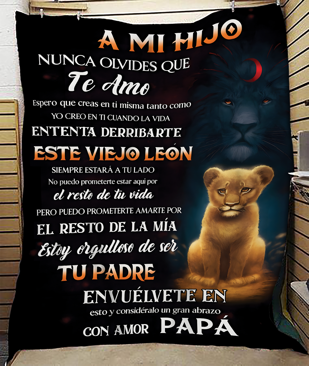 Manta para Hijo – Regalo de Consuelo y Calidez de Papá Manta Acolchada de Forro Polar Sherpa NTTDsp (SKUB11-72)