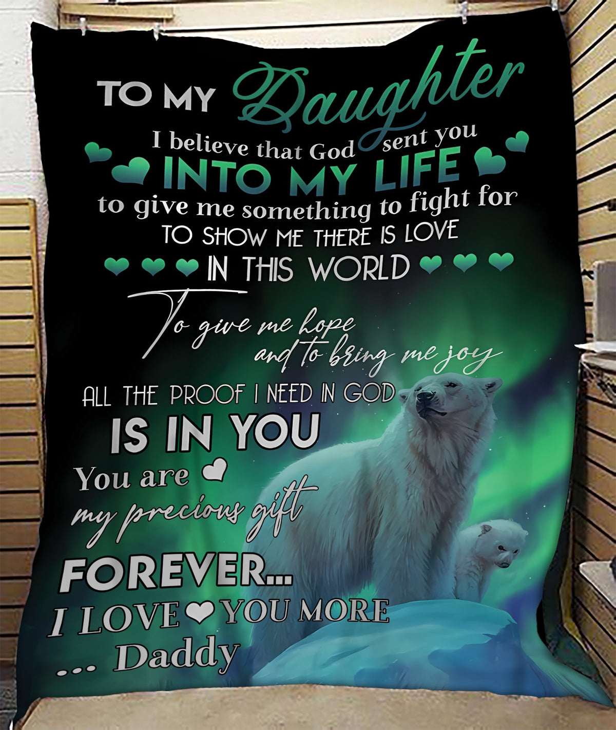 TO MY DAUGHTER - GIFT FOR DAUGHTER - Sherpa Fleece Quilt Blanket (SKUB10-88)