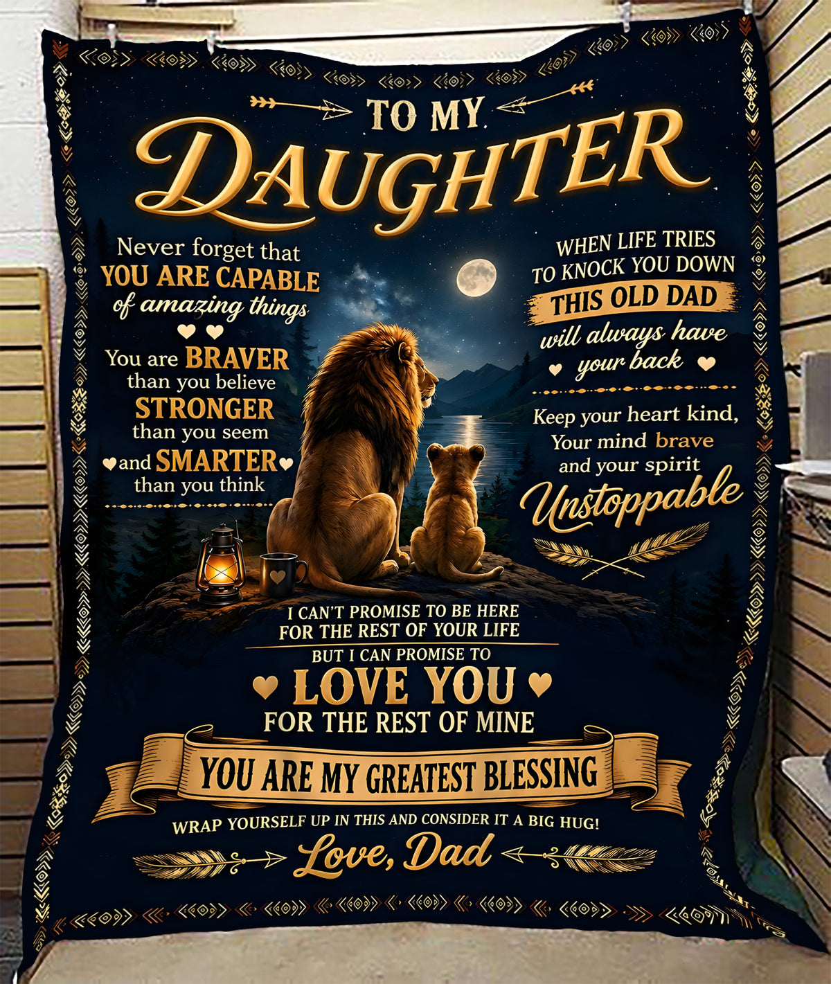 Special Gift For Your Daughter Blanket - From Dad (SKU2609-222)