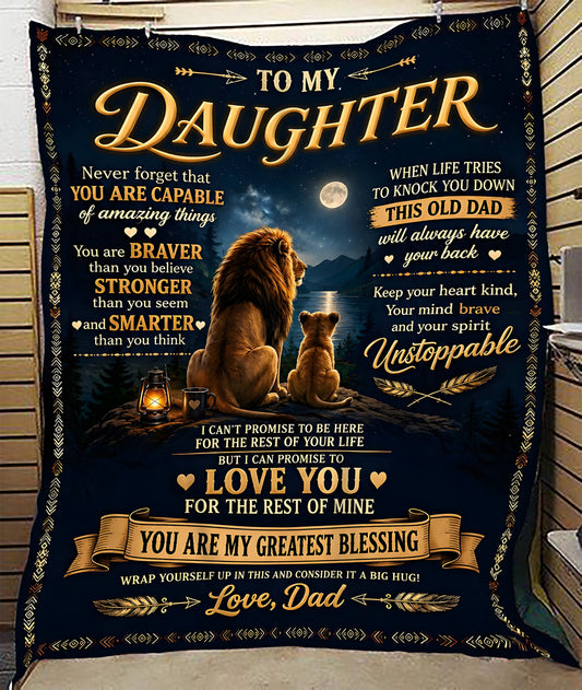 Special Gift For Your Daughter Blanket - From Dad (SKU2609-222)