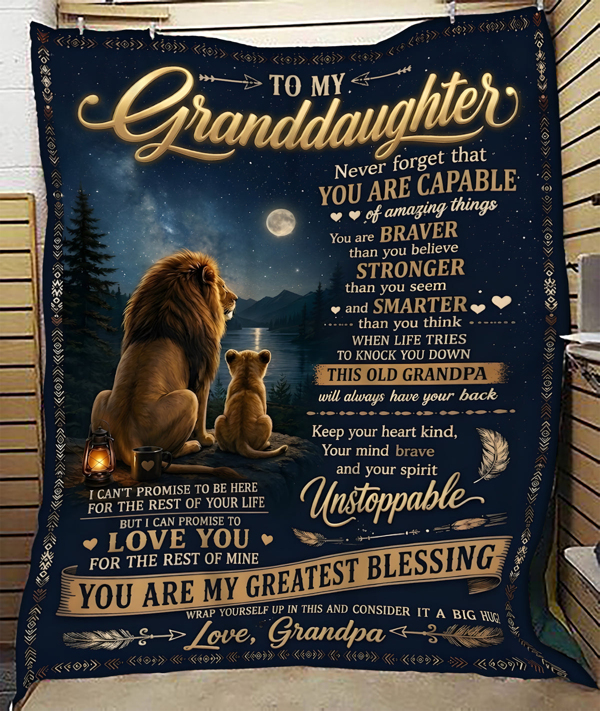 Special Gift For Your Granddaughter Blanket - From Grandpa (SKU2606-84)