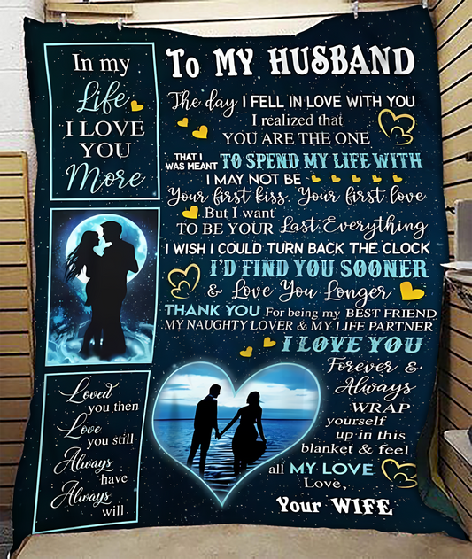 Special Gift For Your Husband Blanket - From Wife (SKU-CHAU-B12) FULL