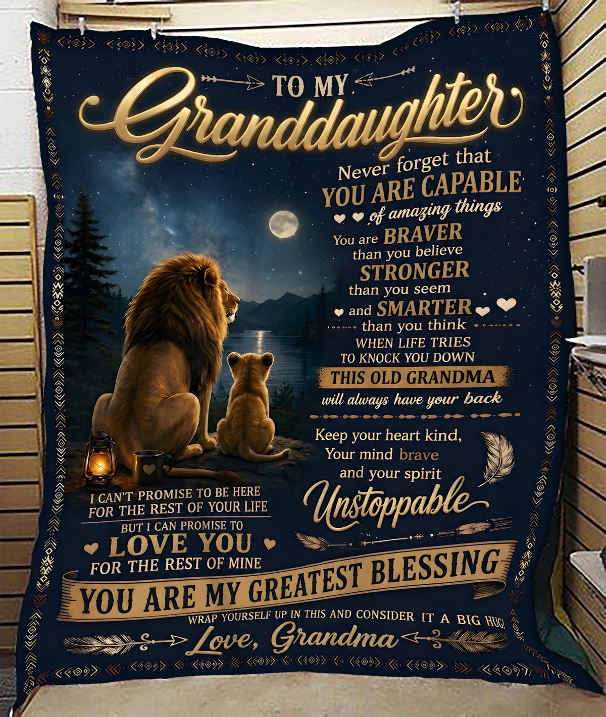 Special Gift For Your Granddaughter Blanket - From Grandma (SKU2606-278)