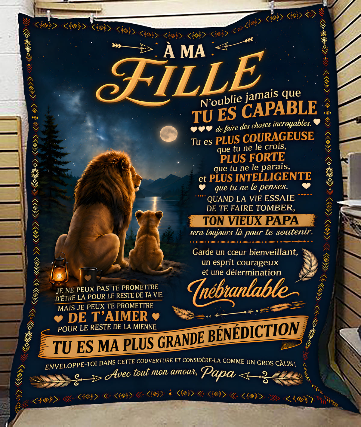 Cadeau Spécial Pour Ta Fille Couverture - De Papa (SKU2610-206)