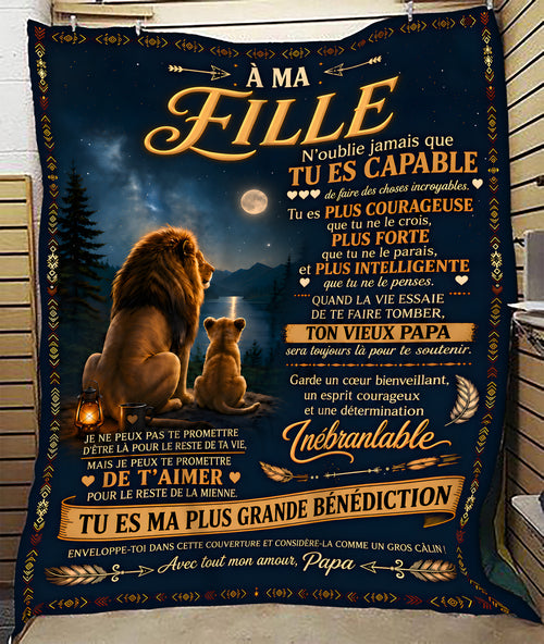Cadeau Spécial Pour Ta Fille Couverture - De Papa (SKU2610-206)
