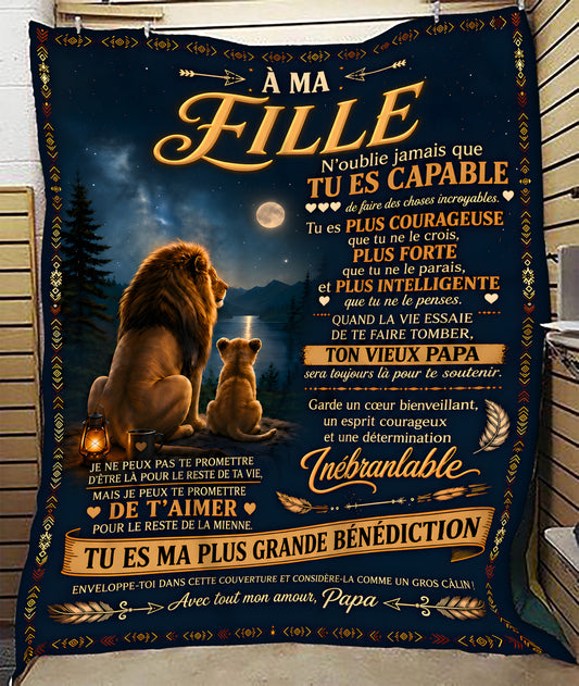 Cadeau Spécial Pour Ta Fille Couverture - De Papa (SKU2610-206)