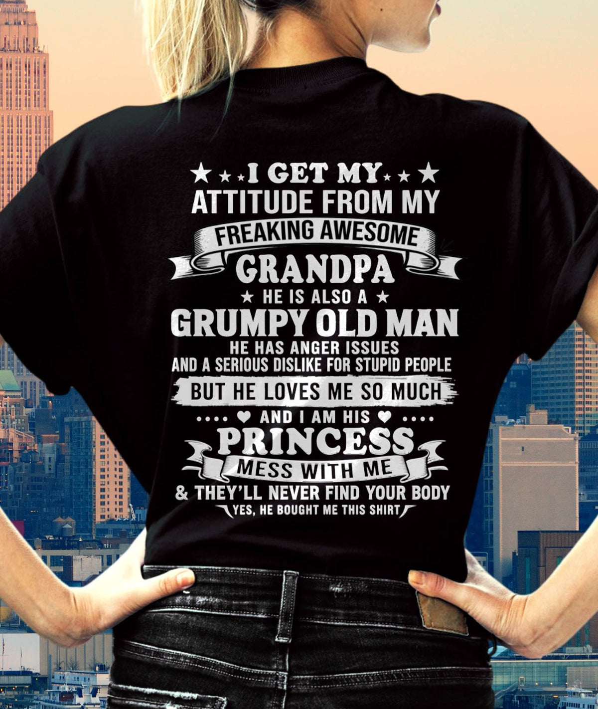 MY GRUMPY OLD GRANDPA LOVES ME FUNNY - FROM GRANDPA - TLEE00 (SKU2609-10-00)