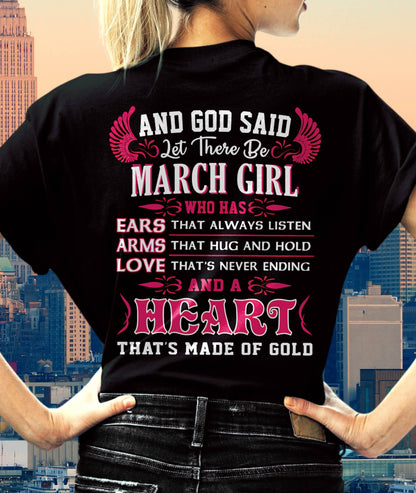 MARCH GIRL – EARS THAT LISTEN ARMS THAT HUG LOVE NEVER ENDING HEART OF GOLD - FOR WOMEN - TLEE03 (SKU09-75-03)