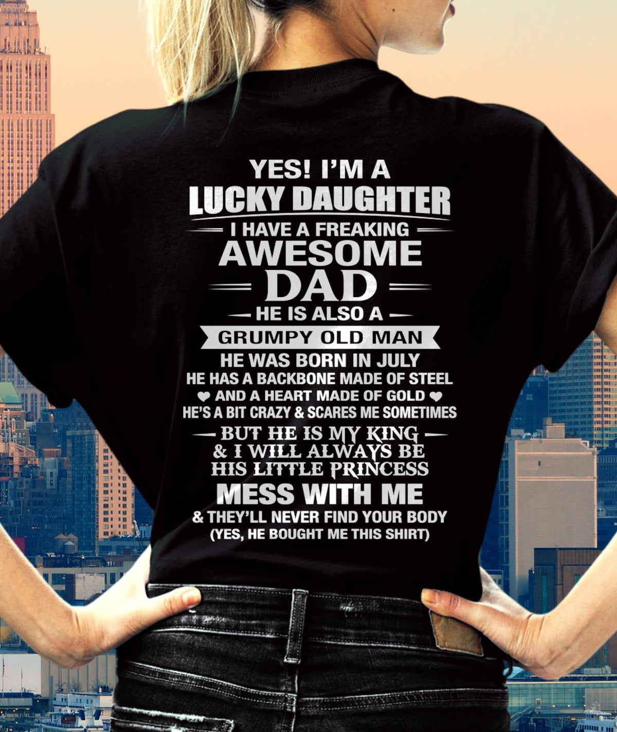 JULY - BEHIND EVERY STRONG GIRL IS AN AWESOME DAD - FROM DAD - TLEE07 (SKU2605-405-07)