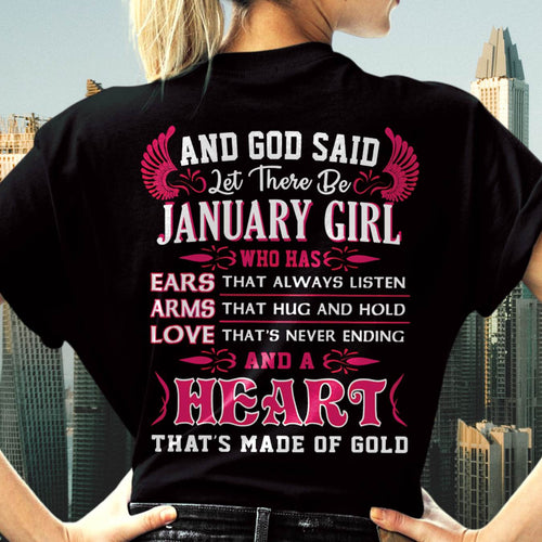 JANUARY GIRL – EARS THAT LISTEN ARMS THAT HUG LOVE NEVER ENDING HEART OF GOLD - FOR WOMEN - TLEE01 (SKU09-75-01)