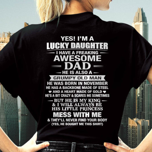 NOVEMBER - BEHIND EVERY STRONG GIRL IS AN AWESOME DAD - FROM DAD - TLEE11 (SKU2605-405-11)
