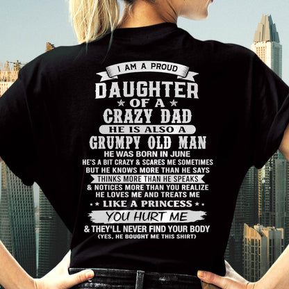 JUNE - PROUD DAUGHTER OF A CRAZY DAD - FROM DAD - TLEE06 (SKU2606-70-06)