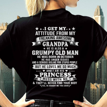 OCTOBER - MY GRUMPY OLD GRANDPA LOVES ME FUNNY - FROM GRANDPA - TLEE10 (SKU2609-10-10)