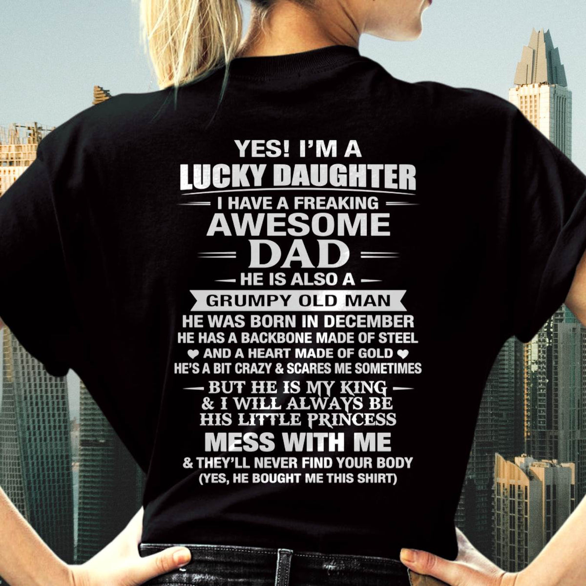 DECEMBER - BEHIND EVERY STRONG GIRL IS AN AWESOME DAD - FROM DAD - TLEE12 (SKU2605-405-12)