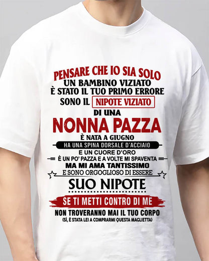NONNA PAZZA NATA A GIUGNO – NIPOTE VIZIATO – DALLA NONNA - TLEE06 (SKU2605-334-06)