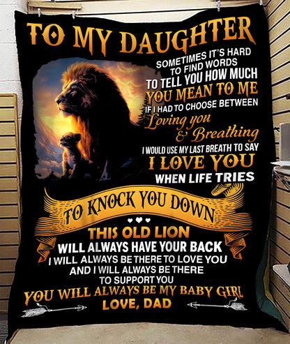 Special Gift For Your Daughter Blanket - From Dad (SKUB12-80)