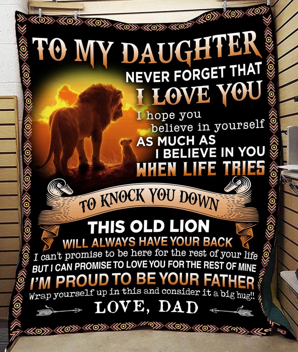 BLANKET FOR DAUGHTER - GIFT FROM DAD - COMFORT & WARMTH GIFT 2 NTTD00 (SKUB06-53)