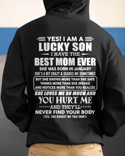JANUARY - YES! I AM A LUCKY SON I HAVE THE BEST MOM EVER - FROM MOM - TLEE01 (SKU2603-145-01)