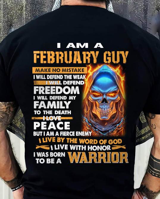 FEBRUARY - A WARRIOR BY BLOOD, A BELIEVER BY HEART - GIFT FOR MAN - TLEE02 (SKU10-51-02)