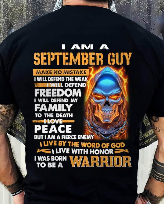 SEPTEMBER - A WARRIOR BY BLOOD, A BELIEVER BY HEART - GIFT FOR MAN - TLEE09 (SKU10-51-09)