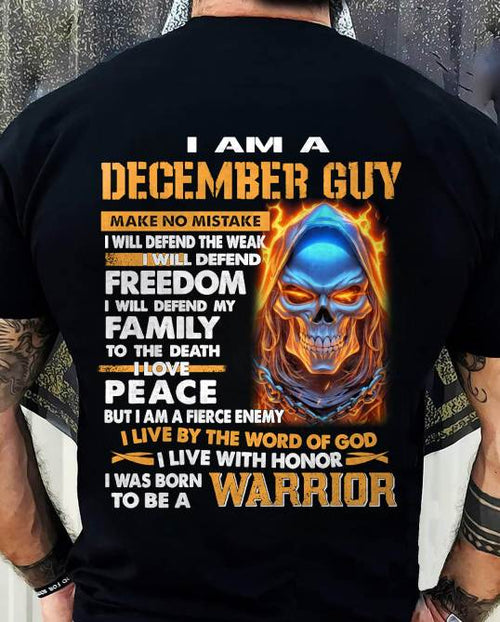 DECEMBER - A WARRIOR BY BLOOD, A BELIEVER BY HEART - GIFT FOR MAN - TLEE12 (SKU10-51-12)
