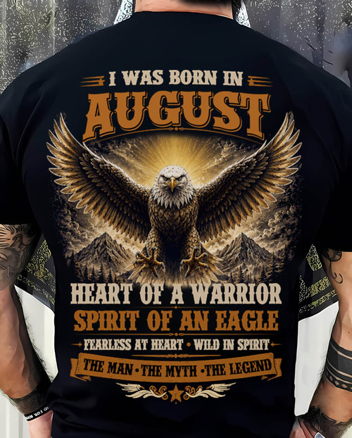 AUGUST BORN WARRIOR EAGLE SHIRT DESIGN - FOR MAN - TLEE08 (SKU2605-225-08)