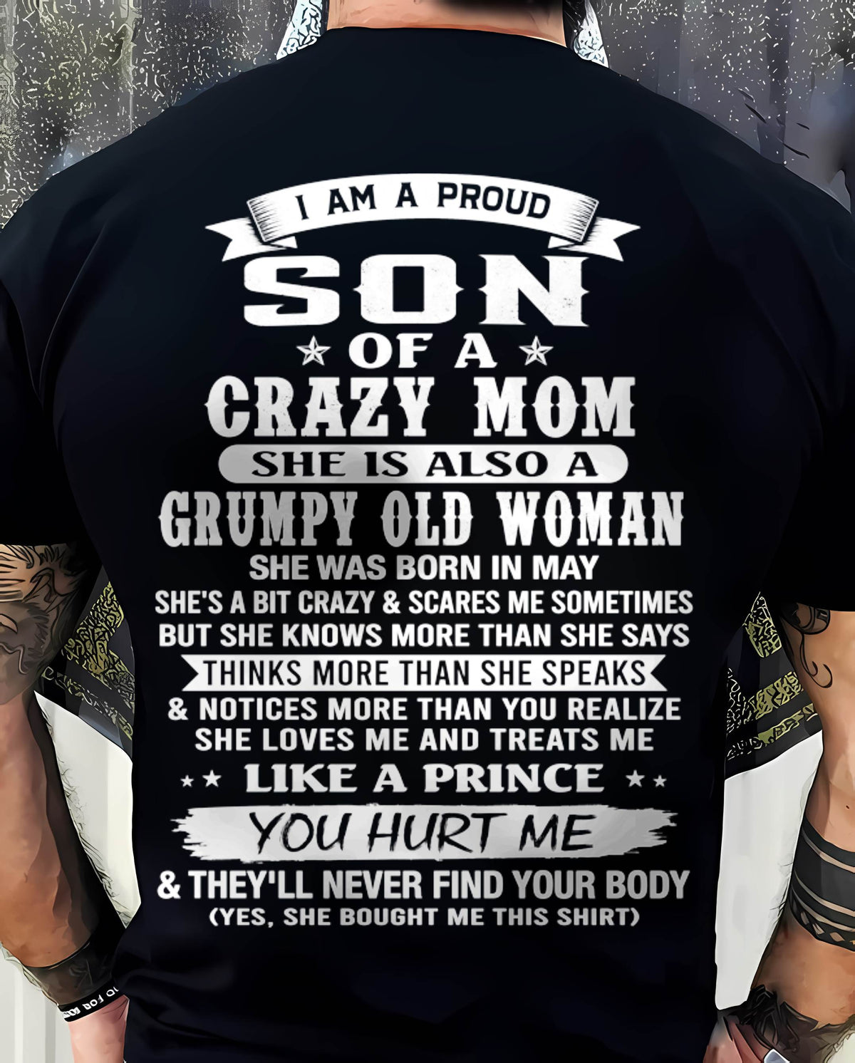 MAY - PROUD SON OF A CRAZY MOM - FROM MOM - TLEE05 (SKU2606-127-05)