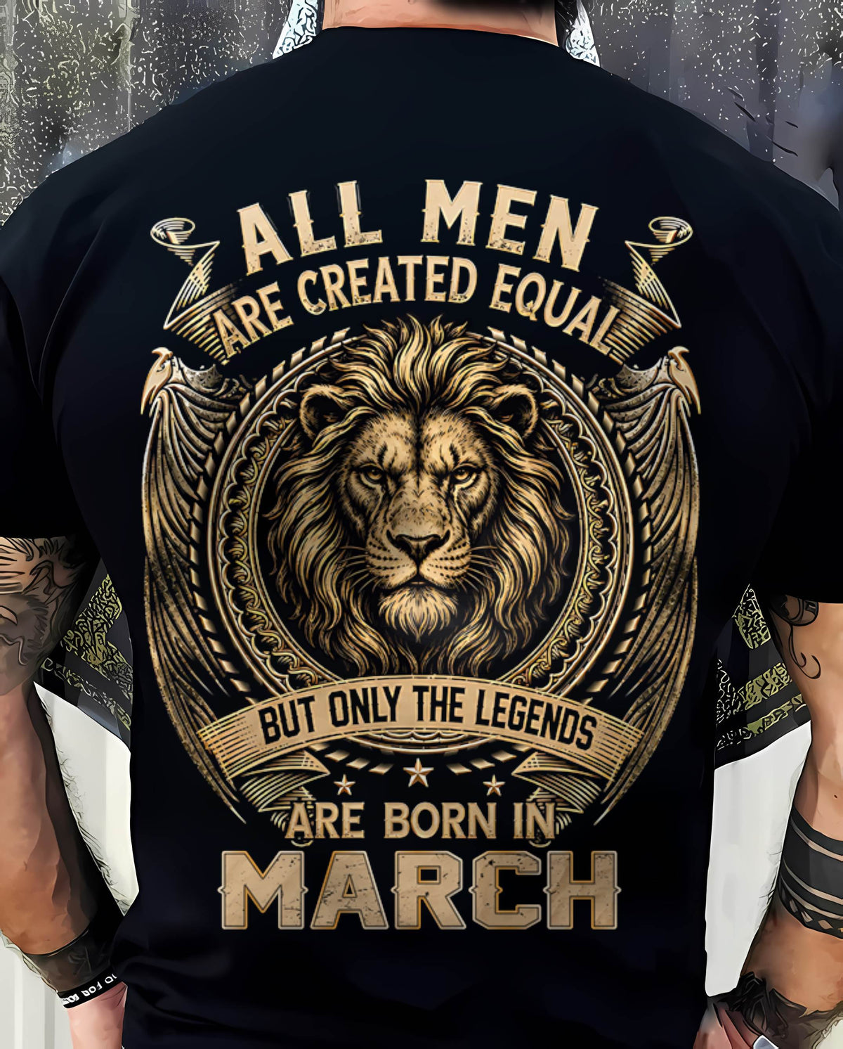 MARCH BORN LEGEND SHIRT – LION KING - FOR MAN - TLEE03 (SKU2606-177-03)