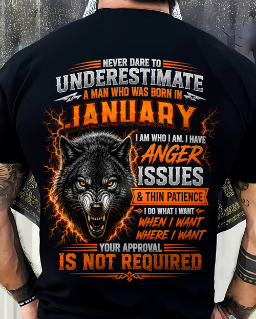 JANUARY MAN I DO WHAT I WANT SHIRT - FOR MAN - TLEE01 (SKU2608-244-01)