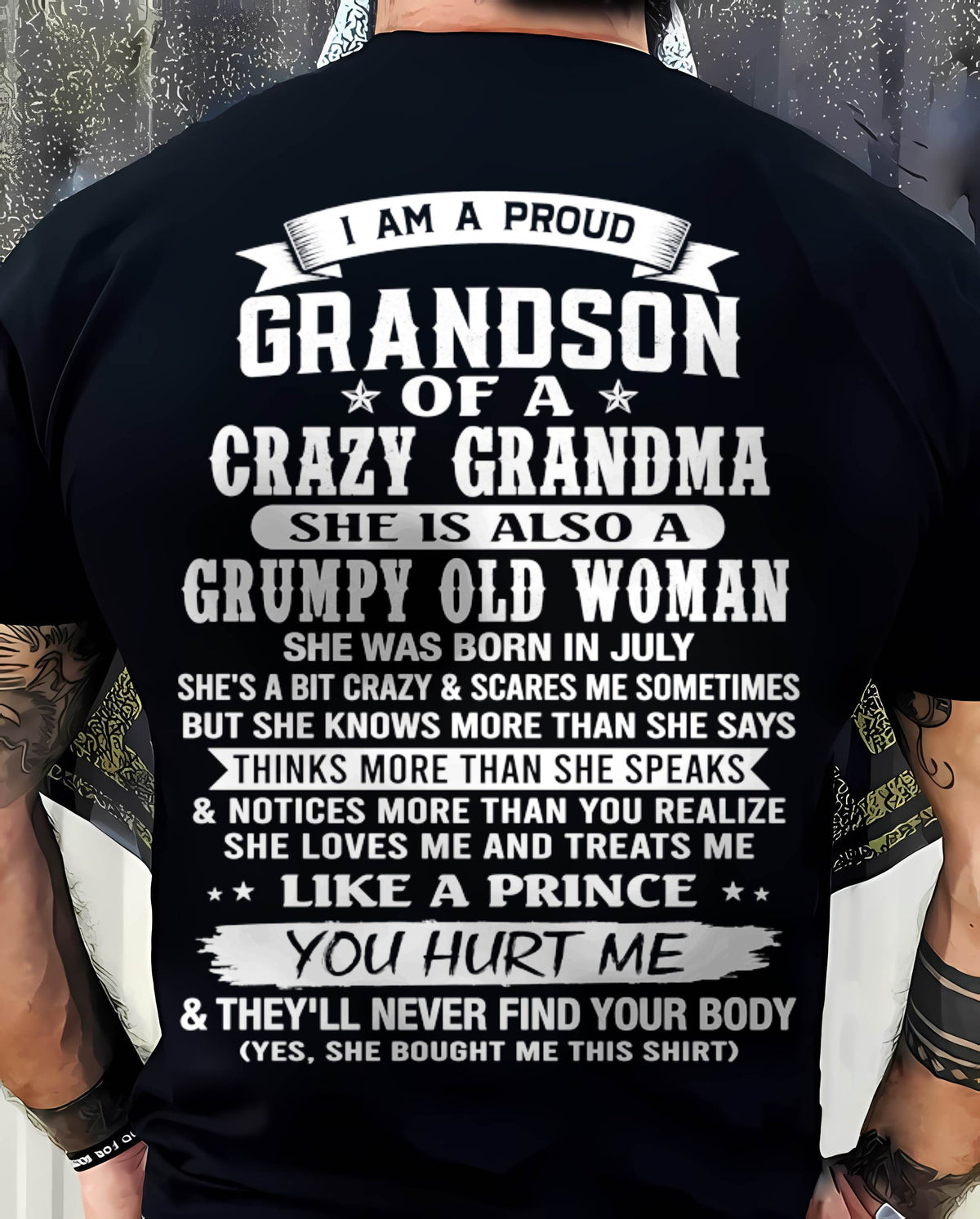 JULY - GRANDSON OF A CRAZY GRANDMA - FROM GRANDMA - TLEE07 (SKU2606-274-07)