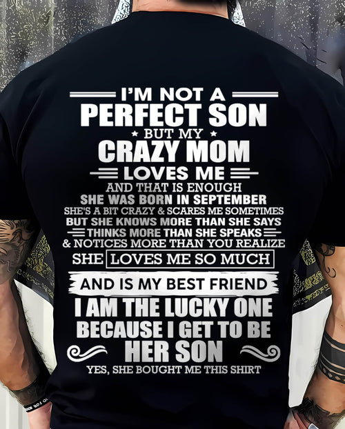 SEPTEMBER MOM - SHE MAY BE CRAZY BUT SHE LOVES ME UNCONDITIONALLY - FROM MOM - TLEE09 (SKU2604-84-09)