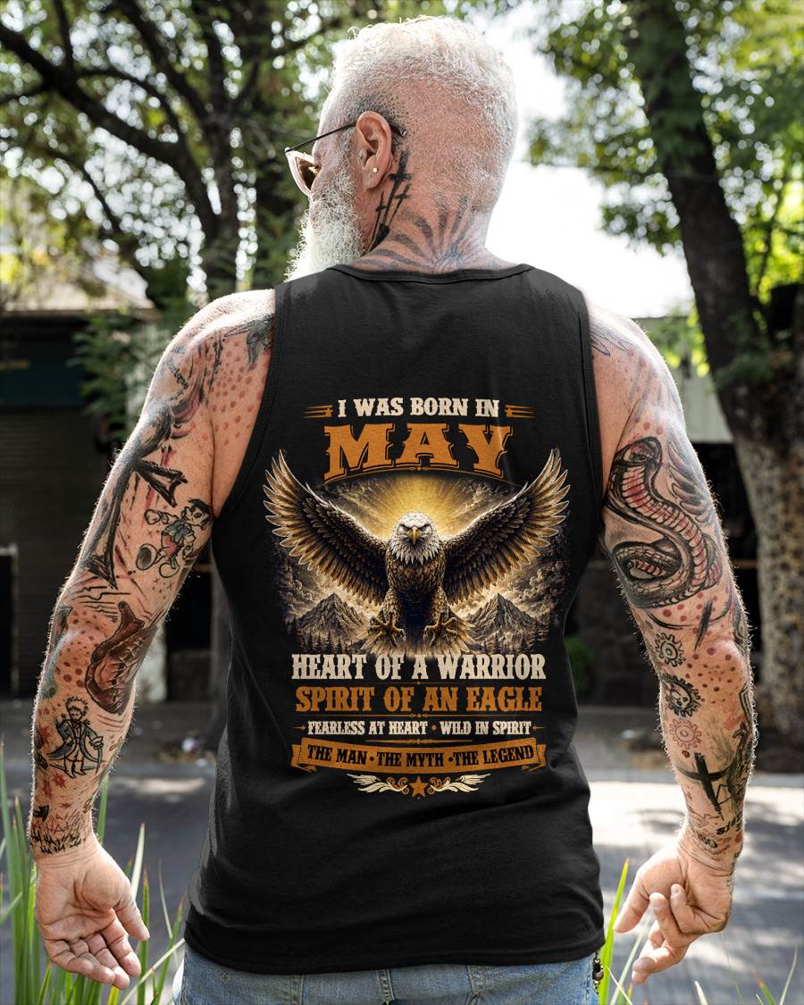 MAY BORN WARRIOR EAGLE SHIRT DESIGN - FOR MAN - TLEE05 (SKU2605-225-05)