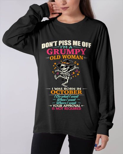 OCTOBER - SASSY INDEPENDENT WOMAN FUNNY QUOTE - FOR WOMEN - TLEE10 (SKU2603-70-10)