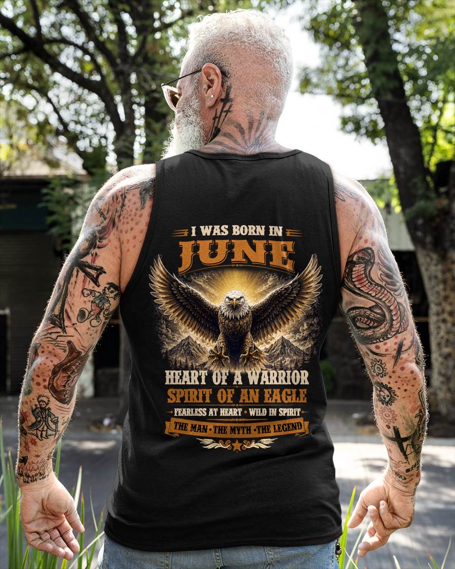 JUNE BORN WARRIOR EAGLE SHIRT DESIGN - FOR MAN - TLEE06 (SKU2605-225-06)