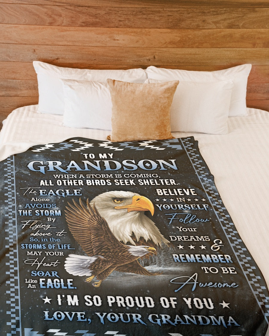 Special Gift For Your Grandson Blanket - From Grandma (SKUB06-83)
