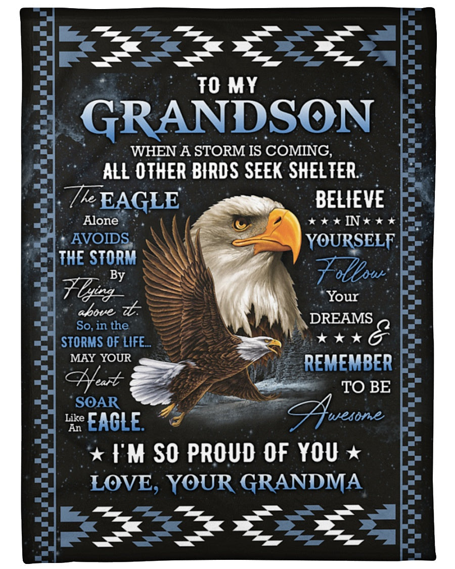 Special Gift For Your Grandson Blanket - From Grandma (SKUB06-83)