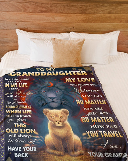 Special Gift For Your Granddaughter Blanket - From Grandpa