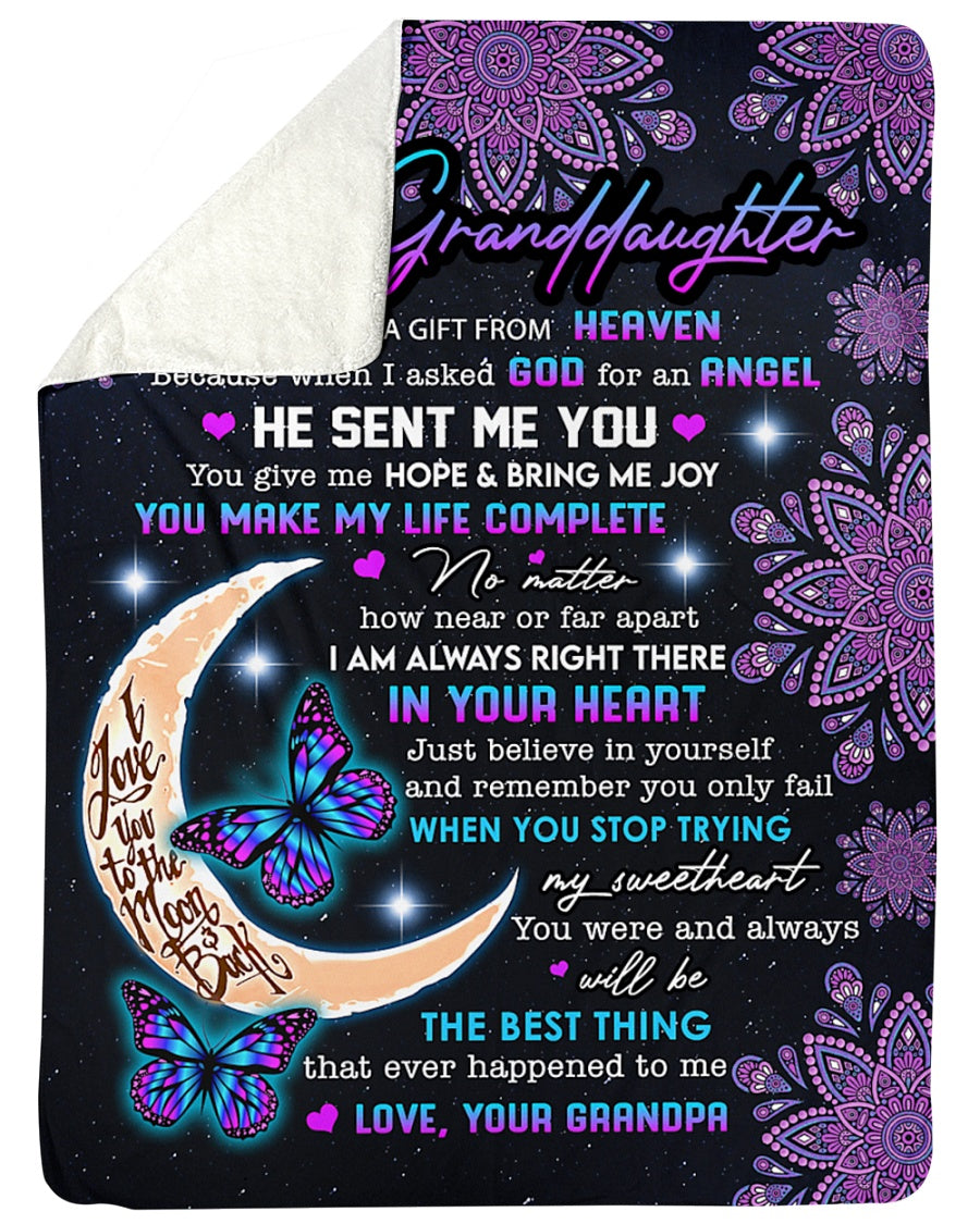 Special Gift For Your Granddaughter Blanket - From Grandpa