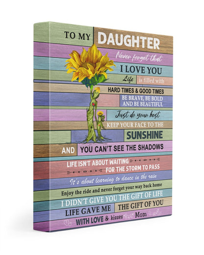To My Daughter From Mom Canvas