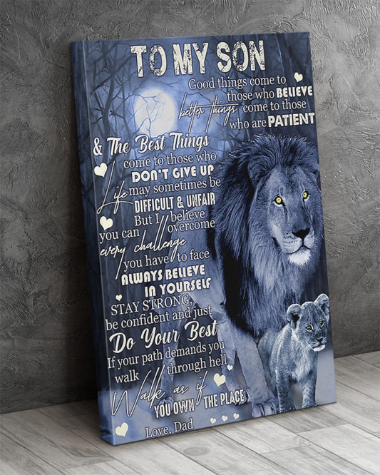 To My Son From Dad Canvas