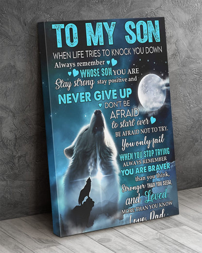 To My Son From Dad Canvas